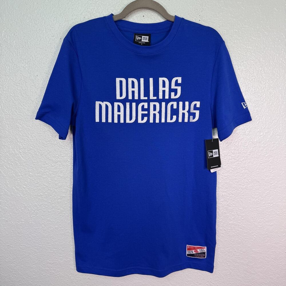 Dallas Mavericks Shirt Mens Small NBA Basketball Graphic Logo New Era Blue NEW